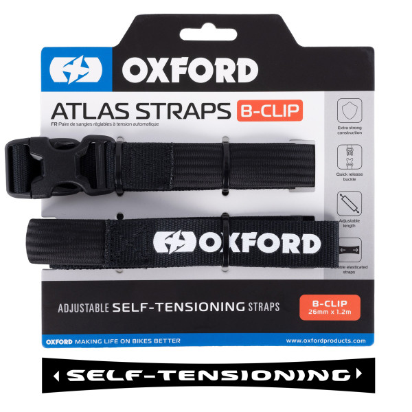 Oxford ATLAS B CLIP[ 26mm x 1.2M Black(pair)
